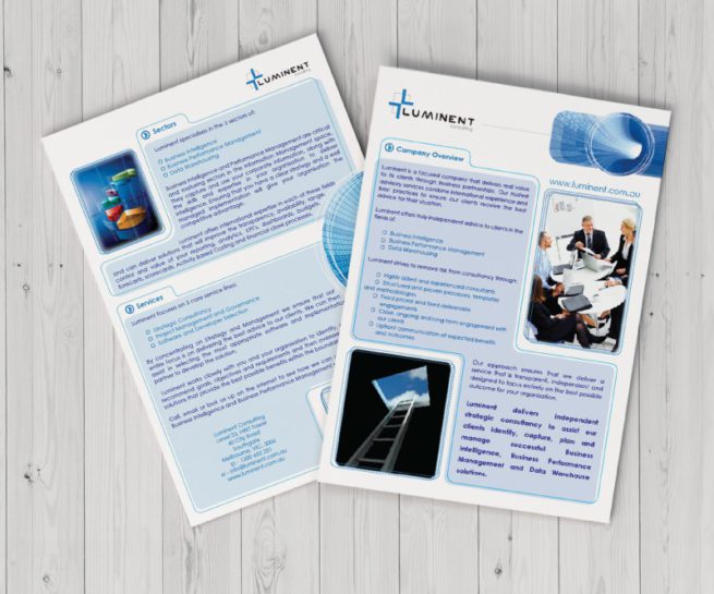 a4 flyer design luminent