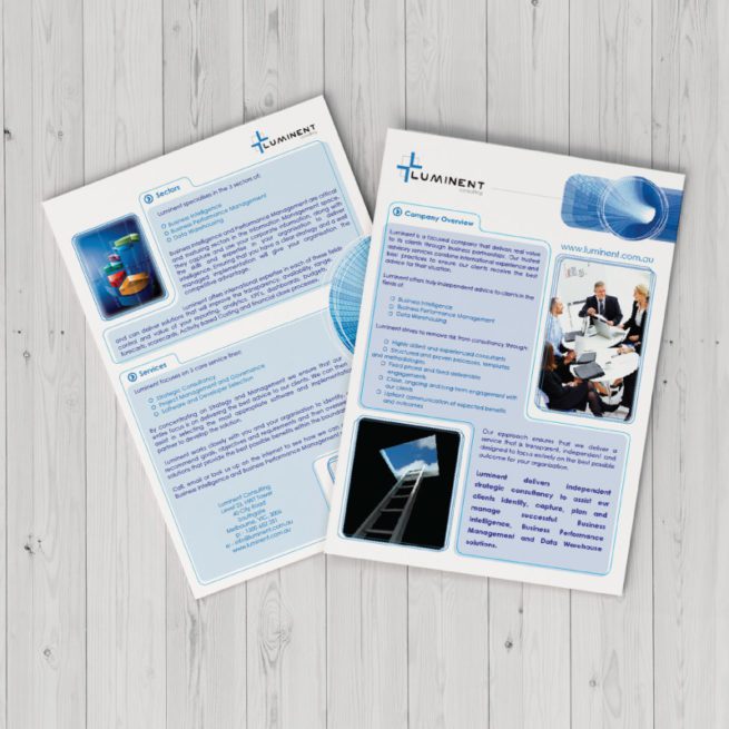a4 flyer design luminent