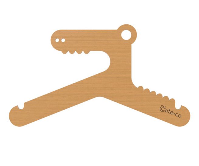 laser cut kids hanger design in bamboo