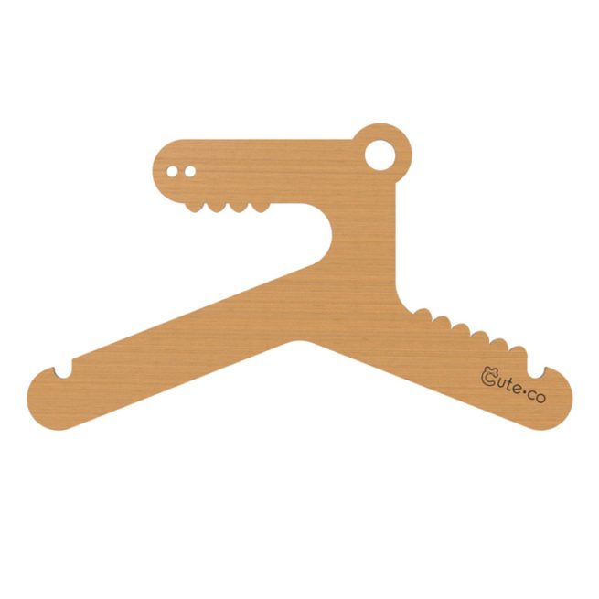 laser cut kids hanger design in bamboo