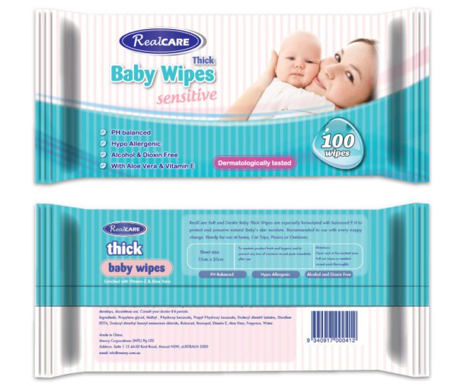 packaging design baby wipes