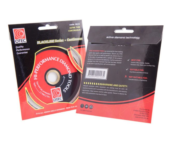 cutting blade tool packaging