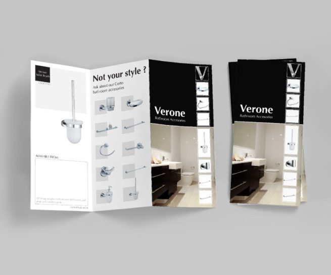DL brochure design bathroom accessories