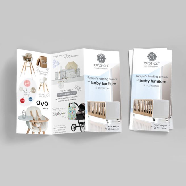 DL brochure design cute co baby furniture