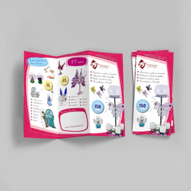 DL brochure design Vitrasa gifts