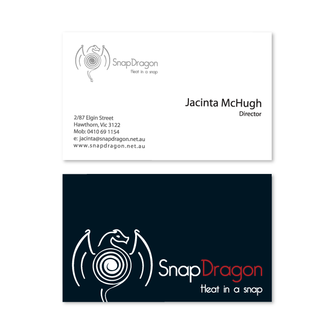 business card design snap dragon