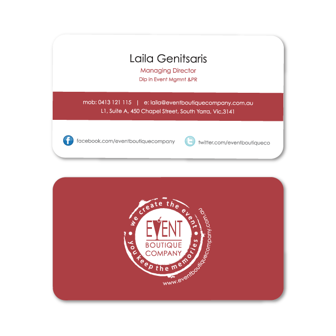 business cards design event