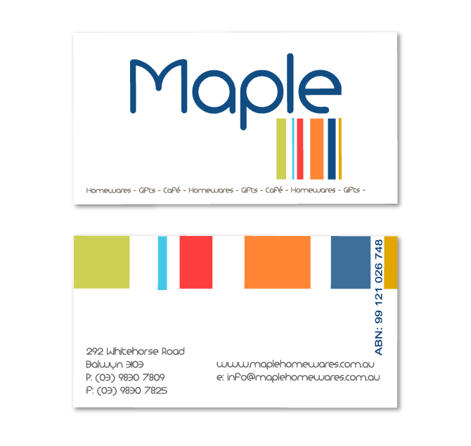 business cards design maple