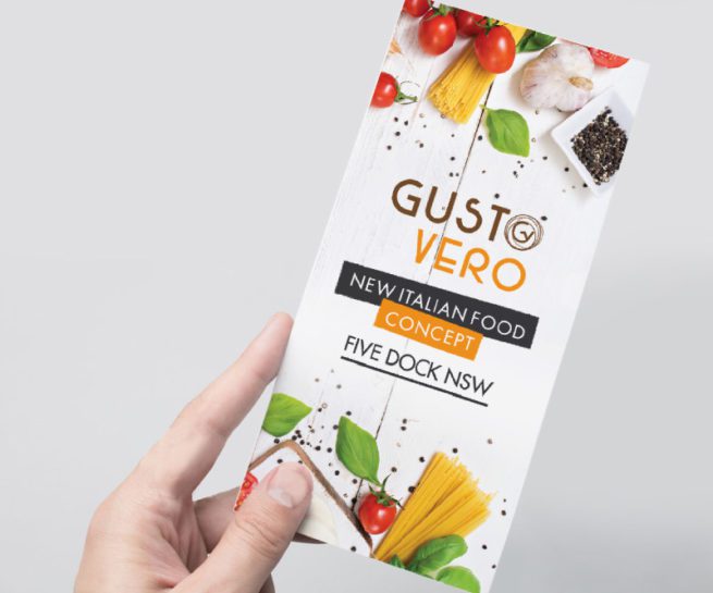 DL brochure design italian menu