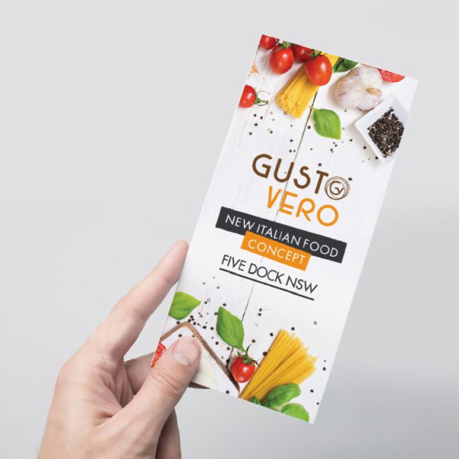 DL brochure design italian menu