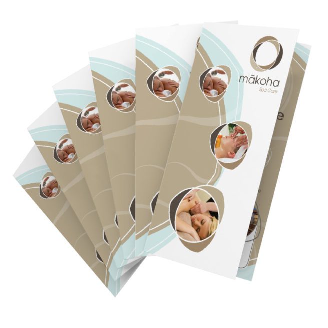 DL brochure design makoha spa