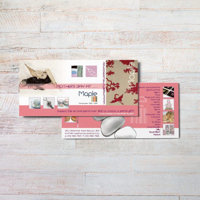 DL flyer design maple store