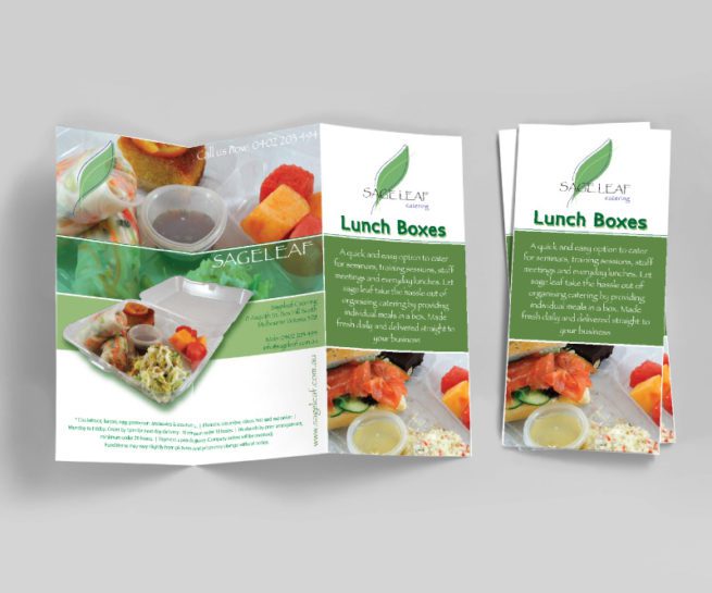 DL brochure design catering services