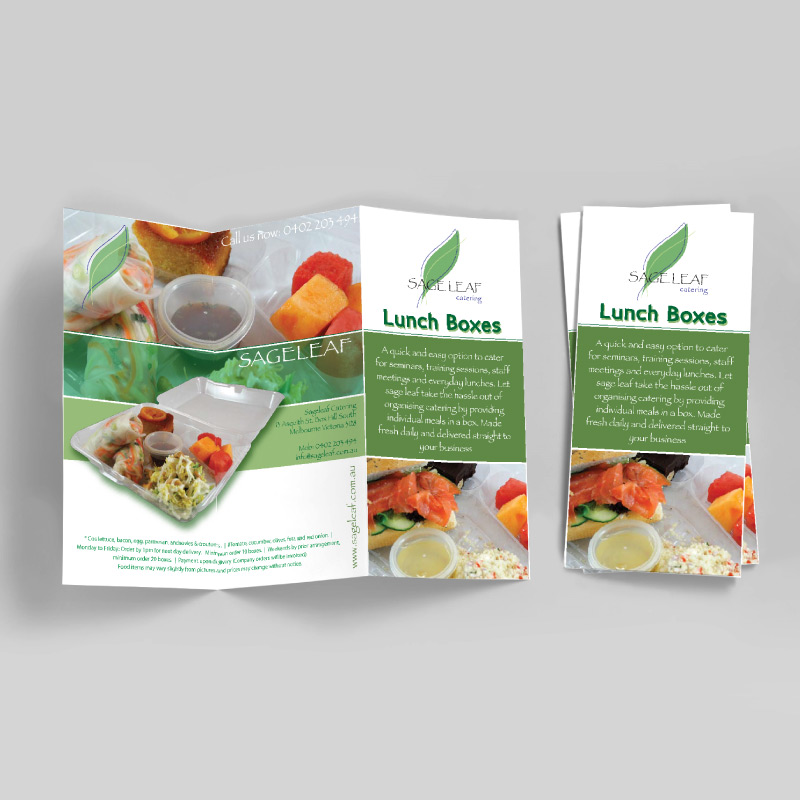 DL brochure design catering services
