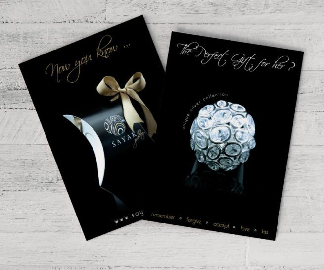 A5 postcard design sayak jewellery