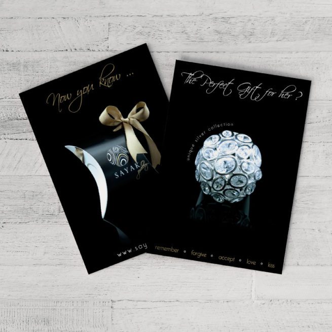 A5 postcard design sayak jewellery