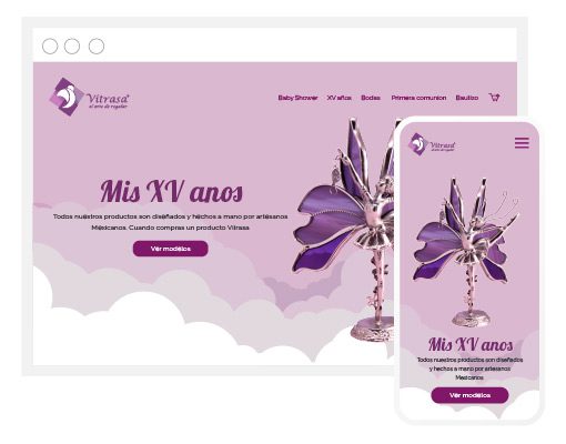 website design Vitrasa recuerdos
