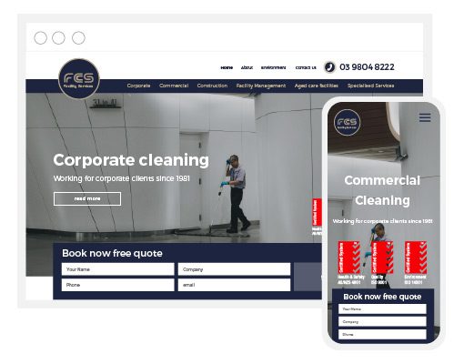website design fcs cleaning services